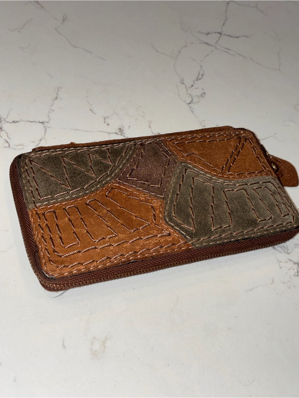 Lucky Brand Genuine Leather & Suede Patchwork Zip-Around Continental Wallet
Boho